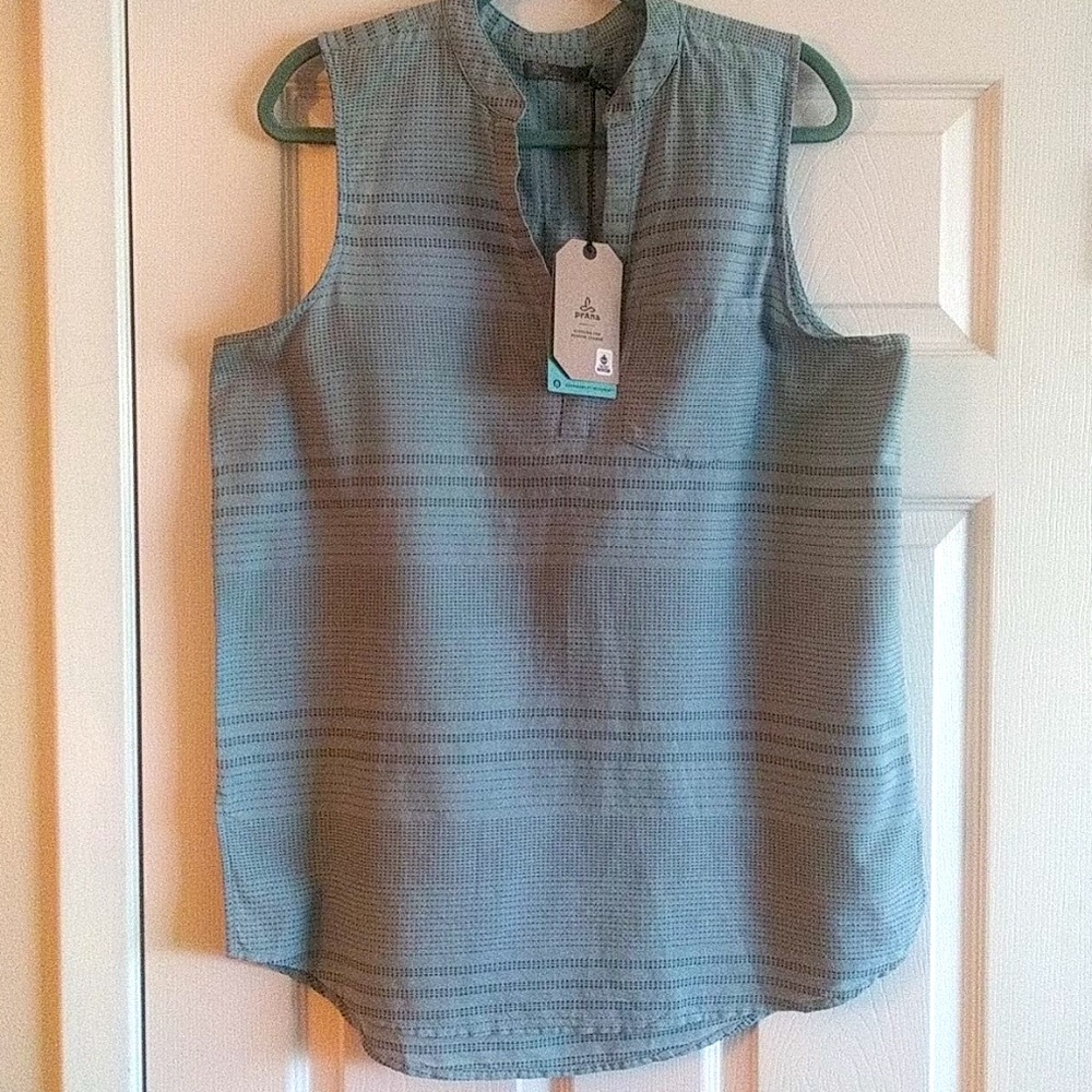 NWT Prana Women Emery Run Tunic, Luna Blue Stripe